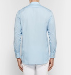 Burberry - Slim-Fit Stretch-Cotton Poplin Shirt - Men - Sky blue