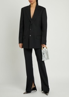 Armarium Armida Belted Wool Blazer Black