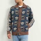 Adidas Men's x CLOT Crafted Crochet Cardigan in Cream White