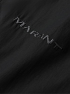 Marant - Bakya Padded Logo-Embroidered Cotton-Blend Shell Bomber Jacket - Black
