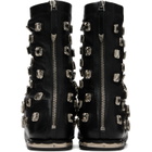 Toga Virilis Black Stretch Leather Chelsea Boots