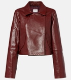 Dorothee Schumacher Broken Shine cropped leather jacket