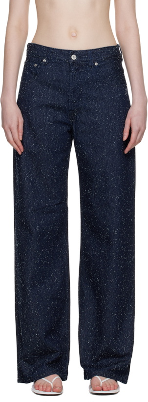 Photo: JACQUEMUS Navy 'The wide de-Nîmes' Jeans
