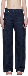 JACQUEMUS Navy 'The wide de-Nîmes' Jeans