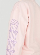 Column Sweatshirt in Pink