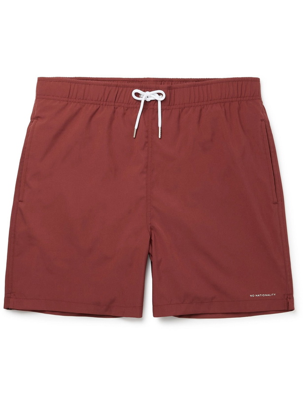 Photo: NN07 - Jules Mid-Length Swim Shorts - Red