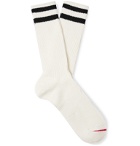 nonnative - Dweller Ribbed Striped Cotton Socks - Black