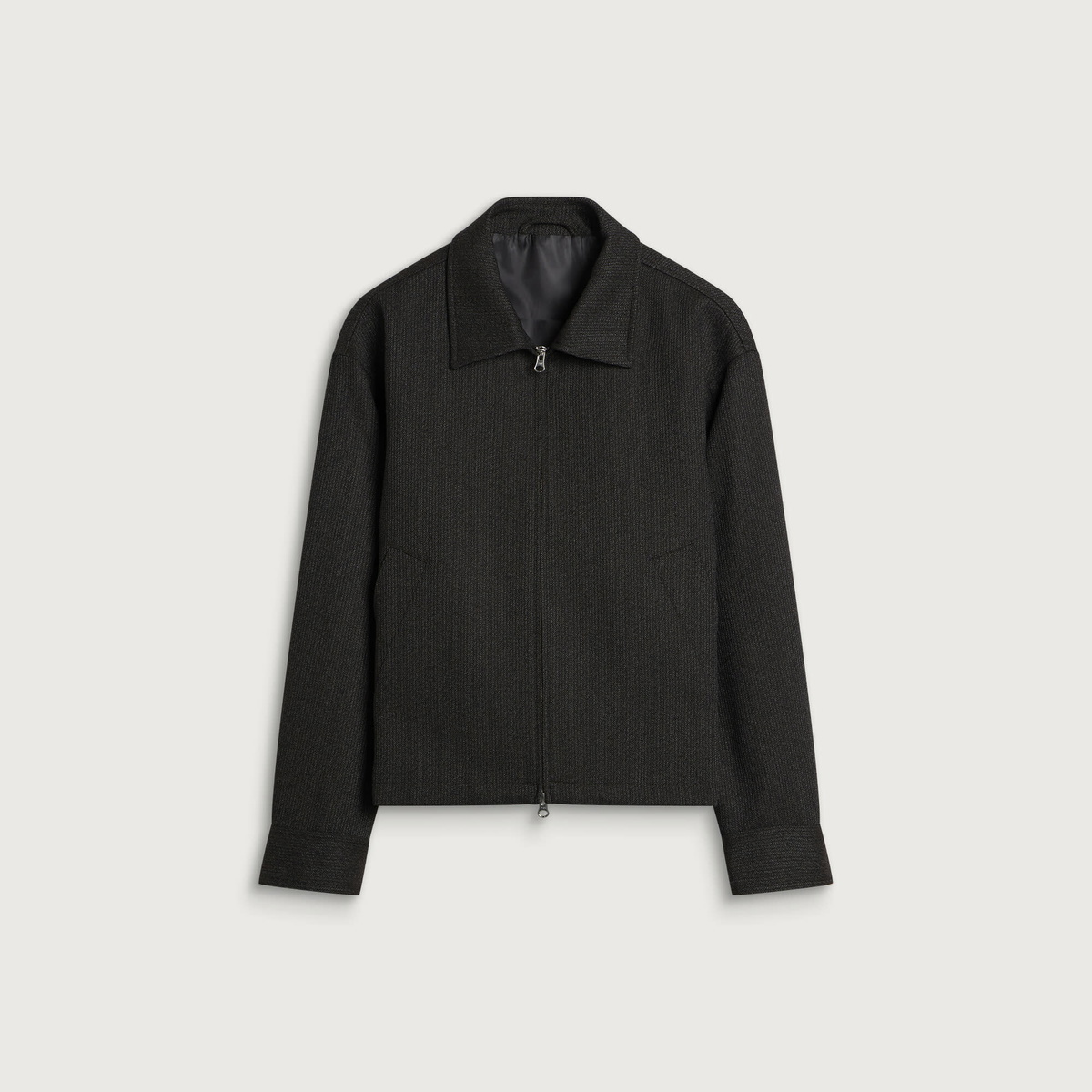 mfpen Men's Stripe Mail Jacket in Brown Melange Stripe