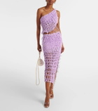 Susan Fang Beaded crochet midi skirt