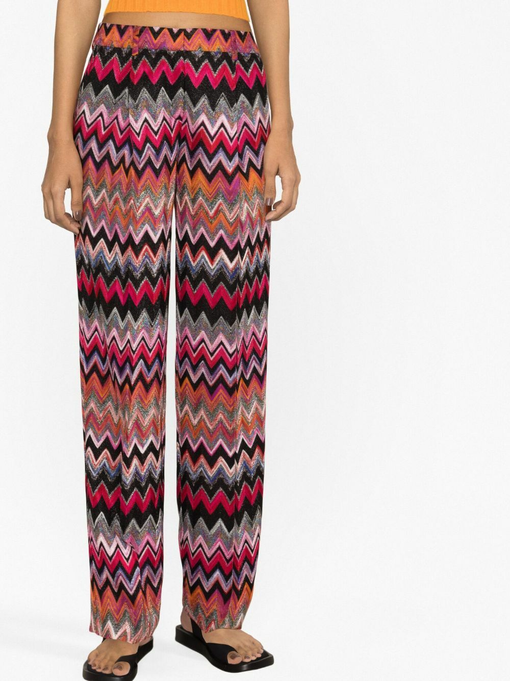 MISSONI - Zig-zag Print Straight Leg Trousers Missoni