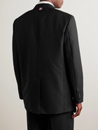 Thom Browne - Oversized Satin-Trimmed Wool and Mohair-Blend Blazer - Black