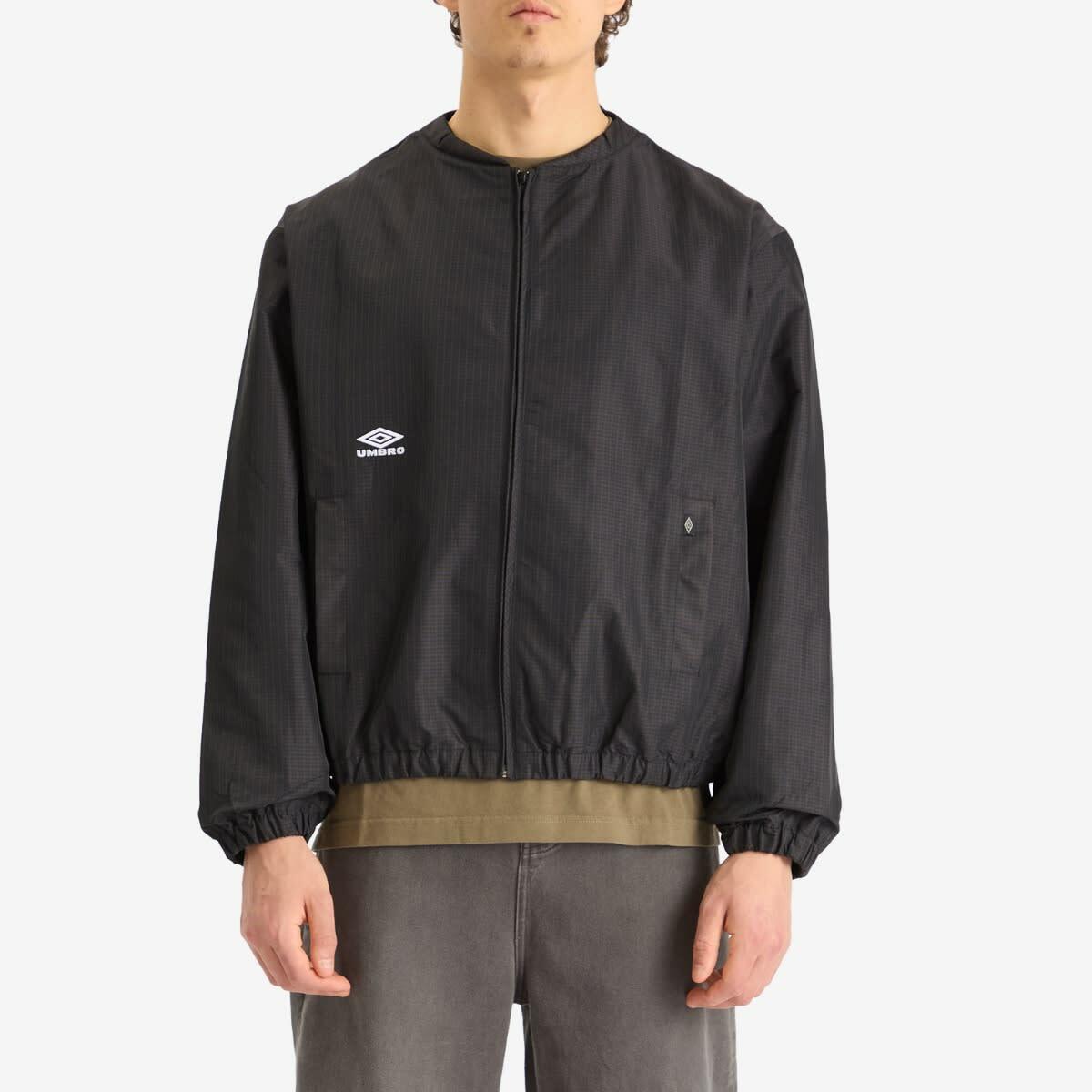 Umbro by Slam Jam Men's Micro Check Bomber Jacket in Navy