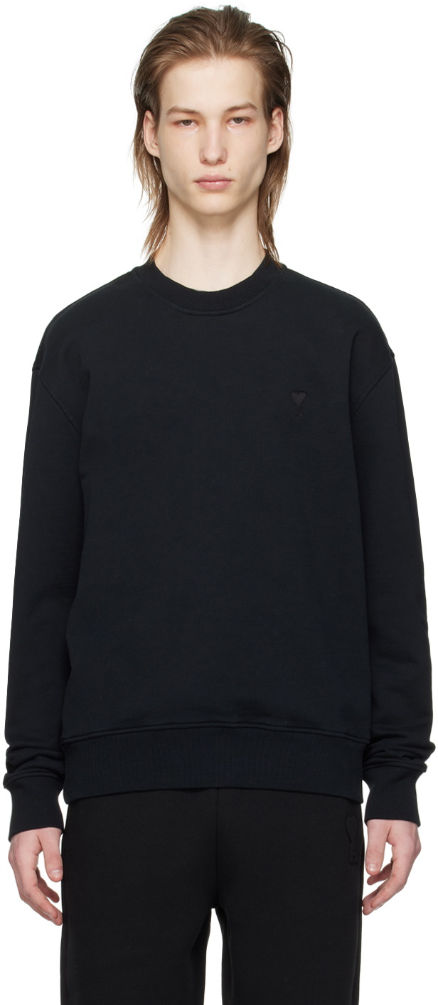 スウェット・トレーナー AMI PARIS AMI DE COEUR BLACK SWEATSHIRT AMI Paris Ami De Coeur Logo Sweatshirt | Saks Fifth Avenue