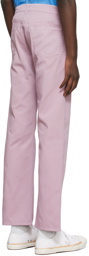 Dries Van Noten Pink Straight-Leg Trousers