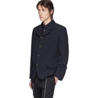 Comme des Garcons Homme Deux Navy Textured Dobby Blazer