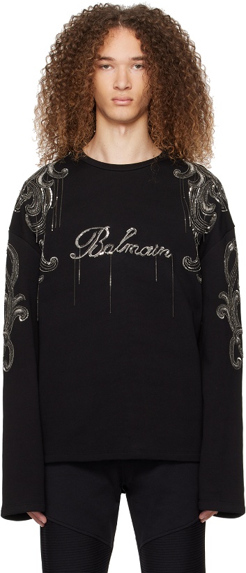 Photo: Balmain Black Chain Sweatshirt