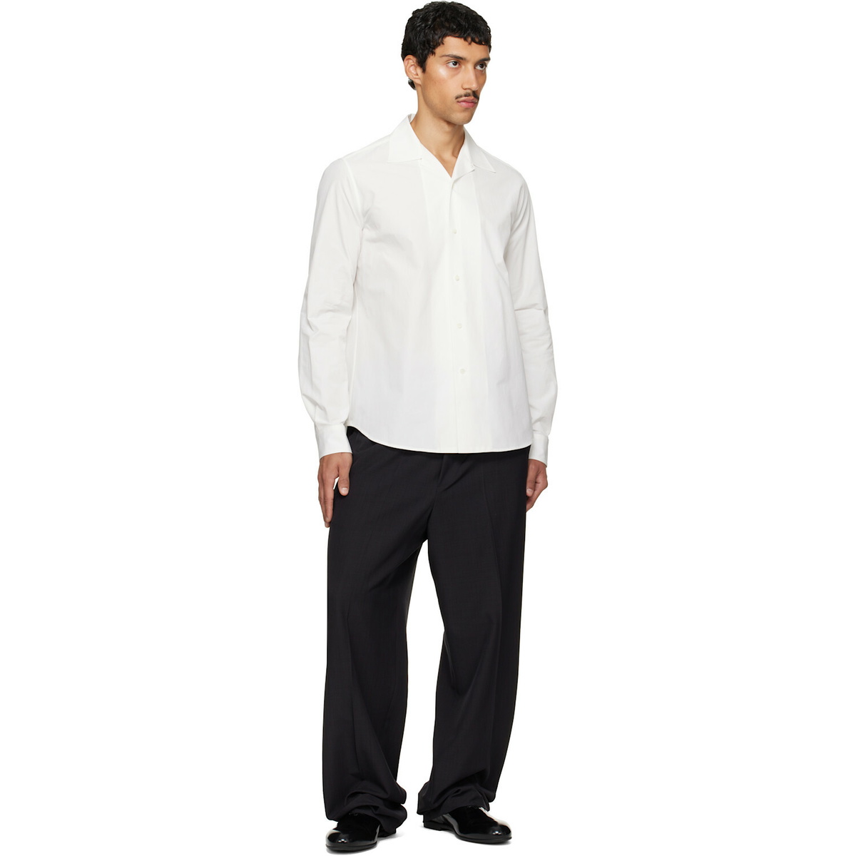 Jil Sander Off-White Camp Collar Shirt