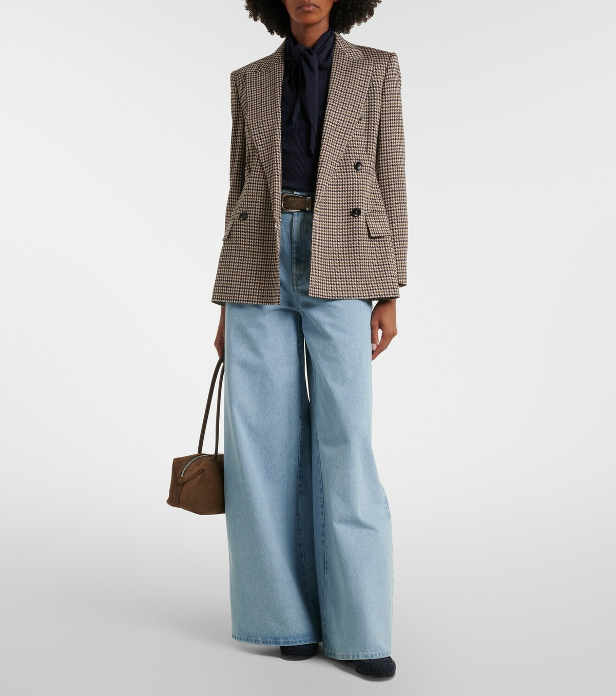 Max Mara Houndstooth double-breasted blazer