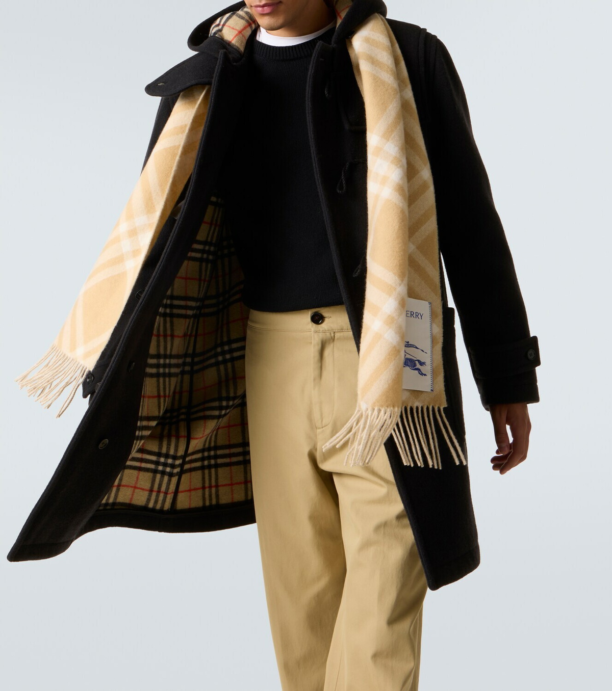 Burberry Hooded wool twill coat