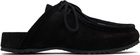 Dries Van Noten Black Suede Clogs