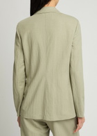 Harris Wharf London Double-breasted Woven Blazer Sage
