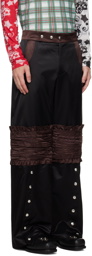 Chopova Lowena Black & Brown Cosack Trousers
