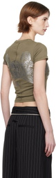 Eckhaus Latta Taupe Lapped Baby T-shirt