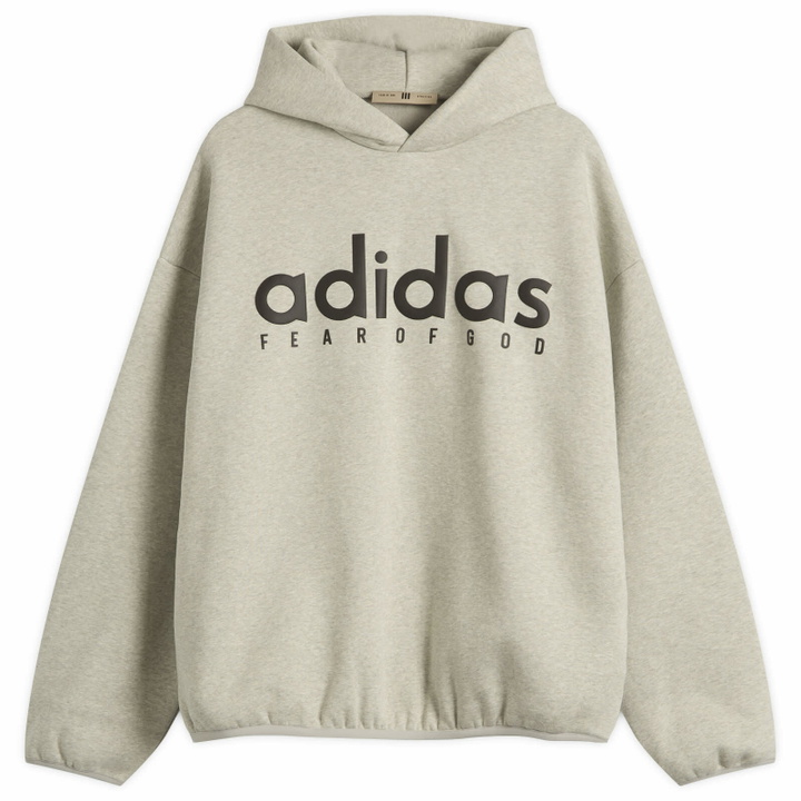 Photo: Adidas x FOG adidas x Fear Of God Heather Cotton Fleece Hoodie in Medium Grey Heather