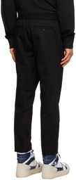 AMI Paris Black Elasticized Trousers