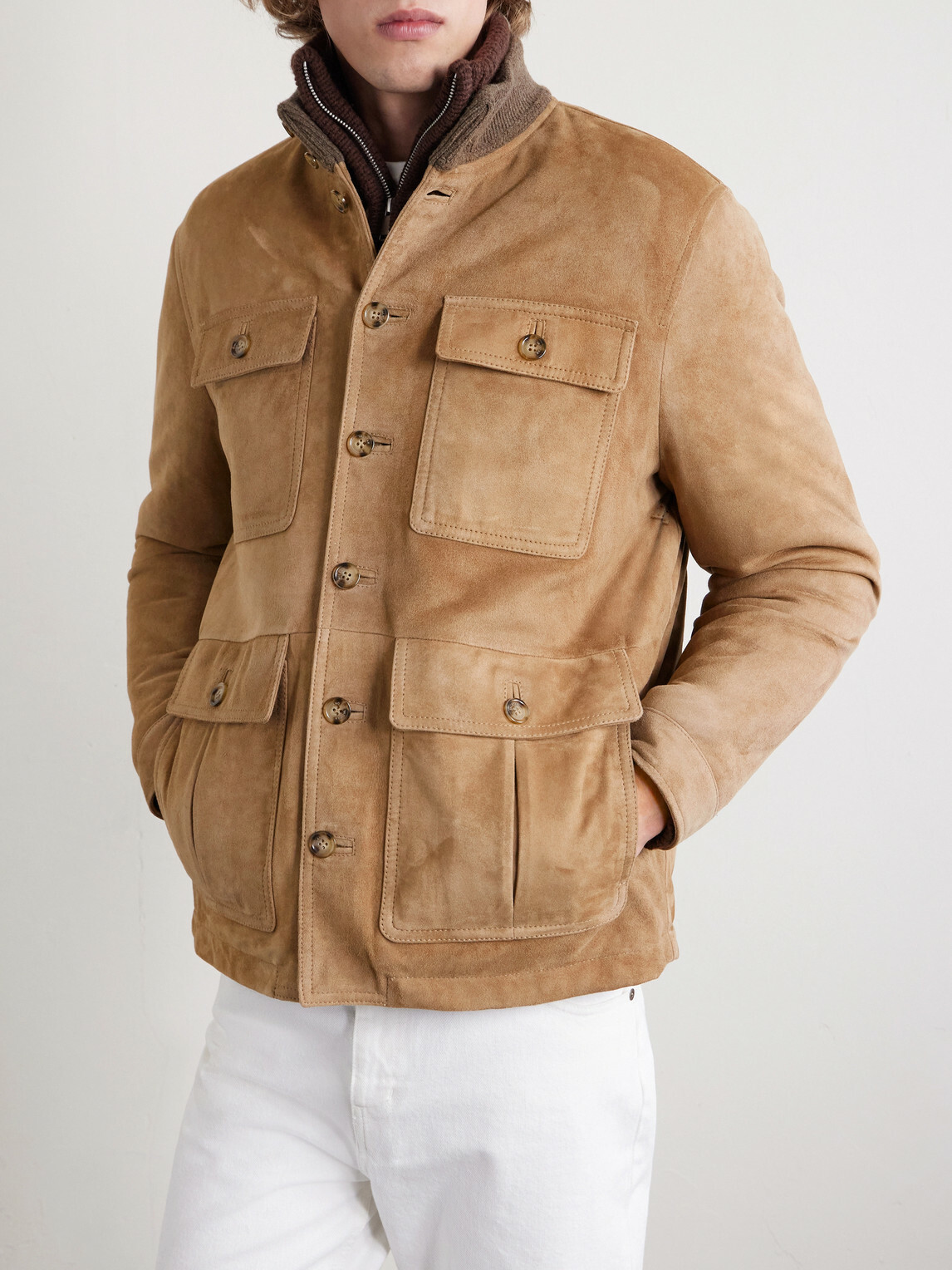 Valstar - Brera Padded Suede Field Jacket - Brown