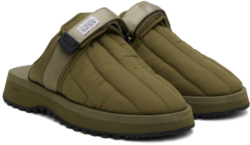 SUICOKE Khaki ZAVO-PUFFab Slippers