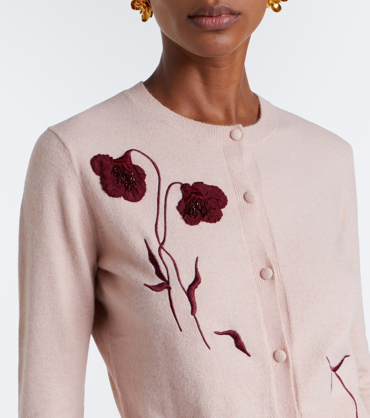 Erdem Floral-appliqué cardigan