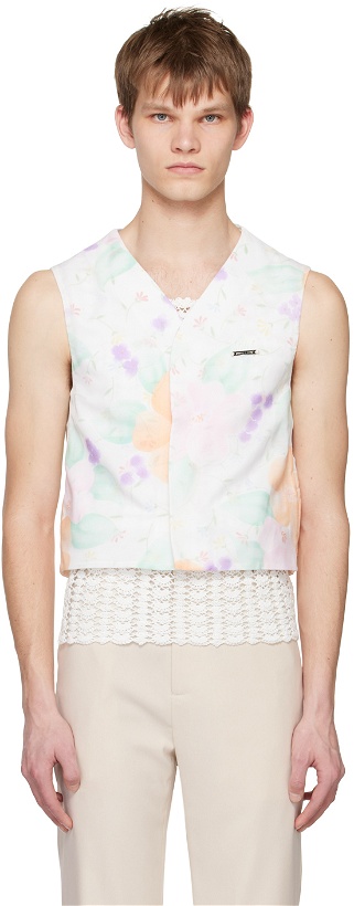 Photo: young n sang Off-White Floral Vest