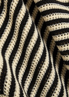 Anine Bing Theo Striped Cotton-blend T-shirt Black