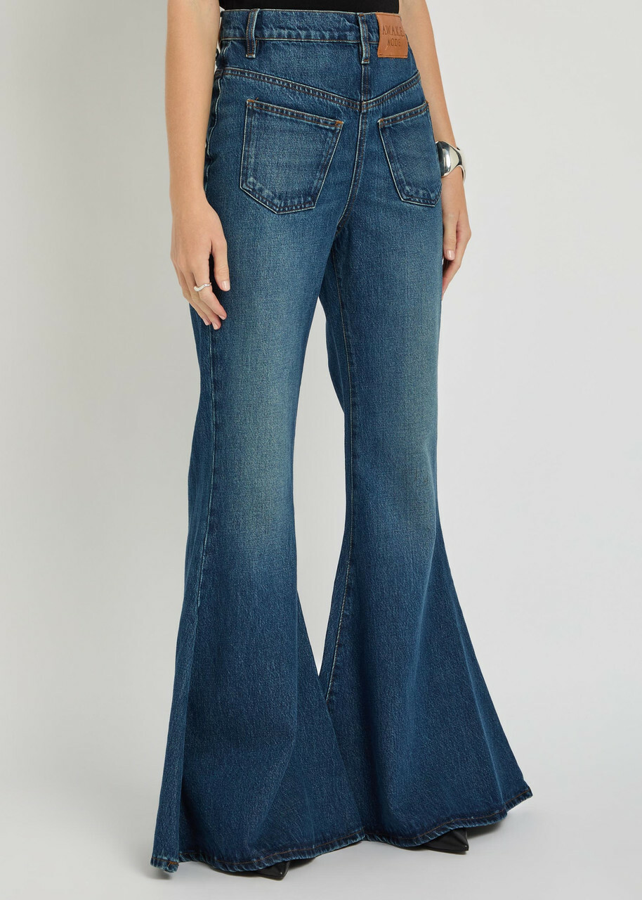 A.W.A.K.E Mode Mirror Flared-leg Jeans Blue Denim