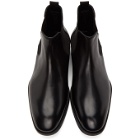 Giorgio Armani Black Beatle Chelsea Boots
