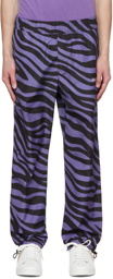 Palm Angels Black & Purple Aftersport Track Pants