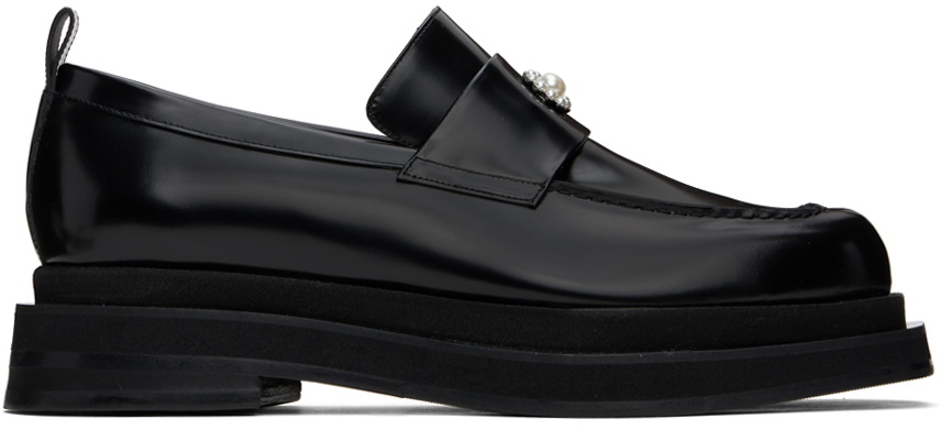 Simone Rocha Black Heart Toe Platform Loafers