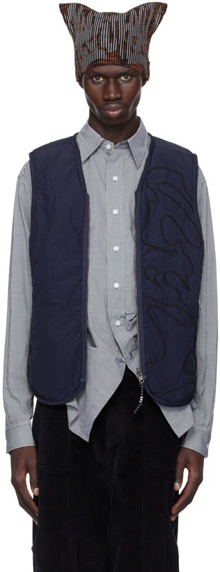 Photo: Perks and Mini Navy & Off-White Penchant Reversible Puffer Vest