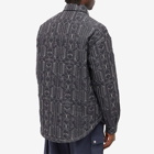 Palm Angels Men's Monogram Quilted Overshirt in Grey