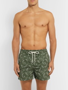 ATALAYE - Catalpas Short-Length Printed Swim Shorts - Green - L