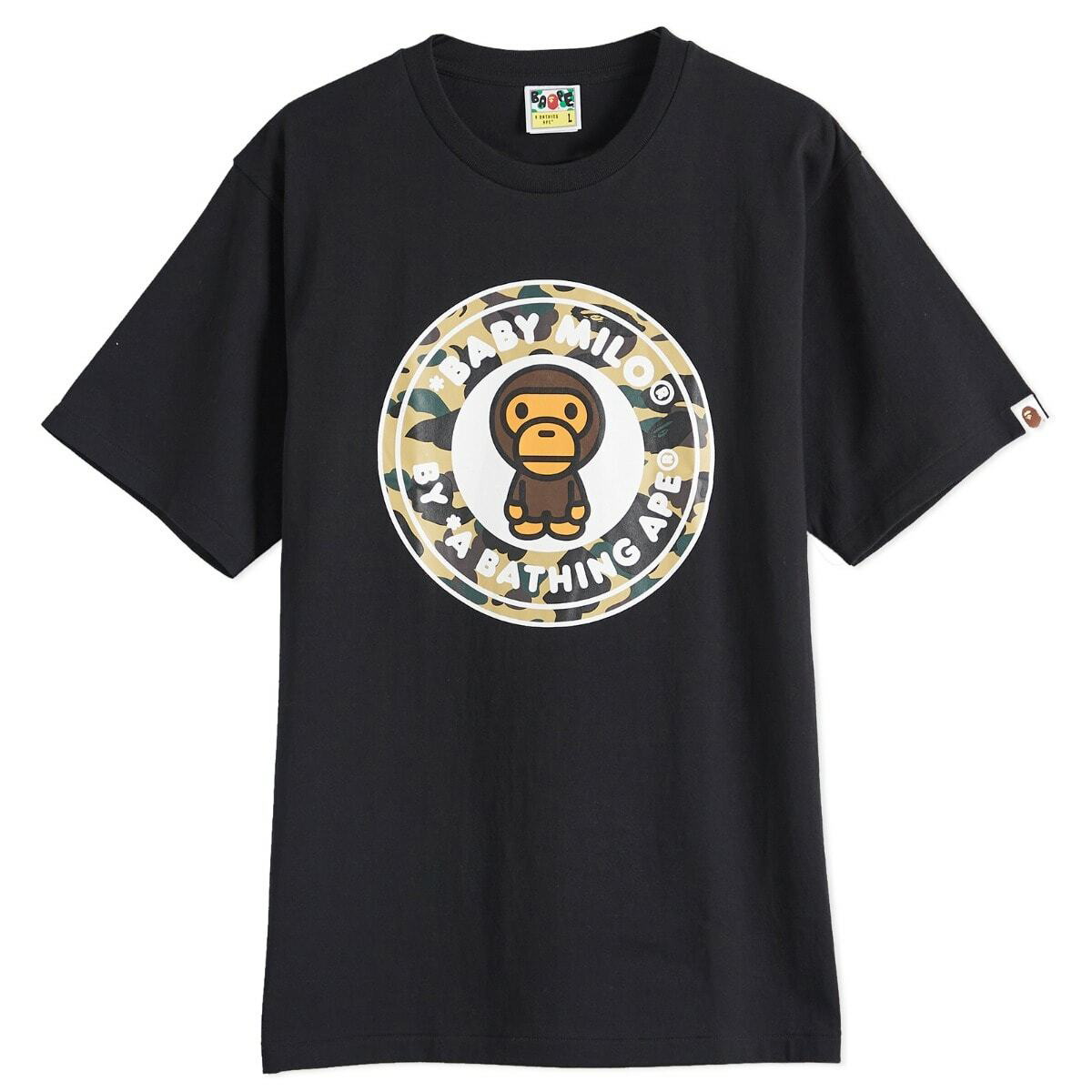 A Bathing Ape Men's Pixel Ape Head T-Shirt in Black A Bathing Ape