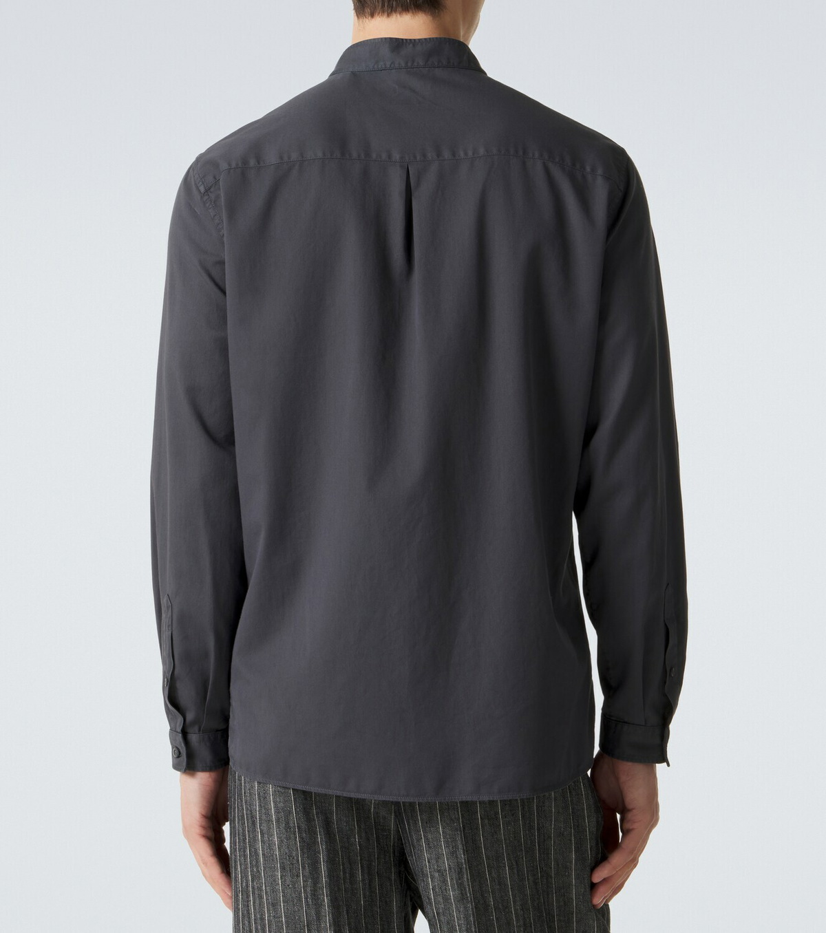 Brunello cucinelli トップス　ダークグレー Brunello Cucinelli Linen Easy Fit Shirt with Crête Details | Saks