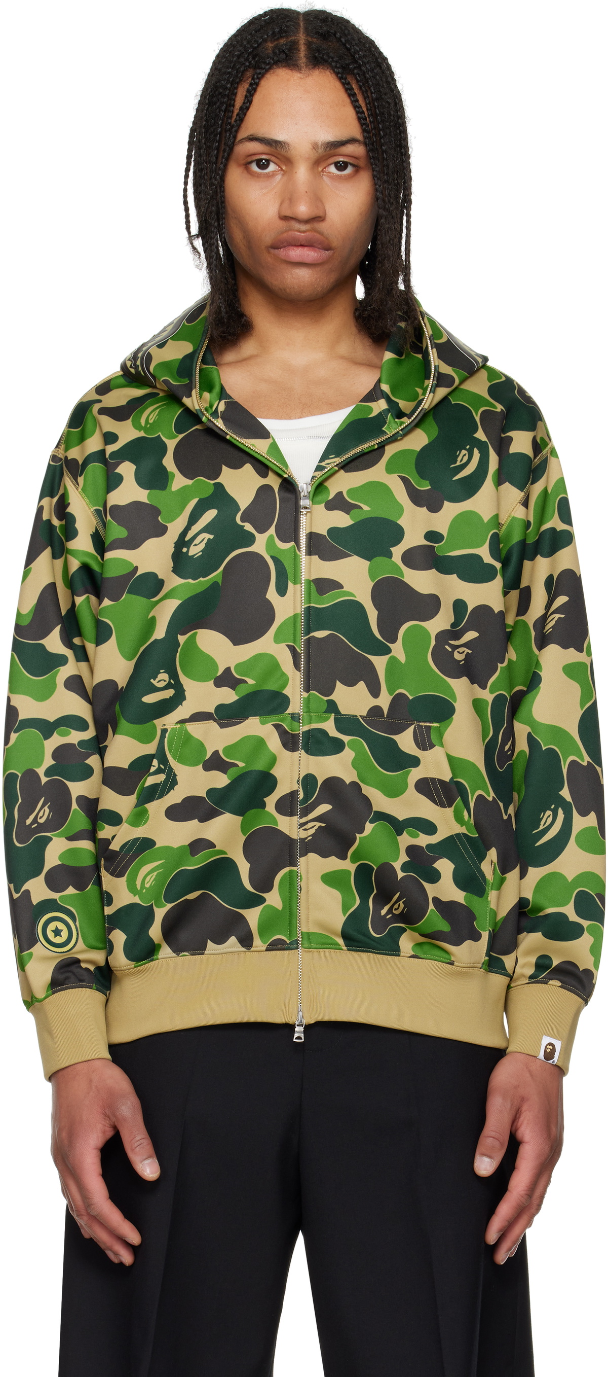 BAPE Black Tiger & Dragon Relaxed Fit Full Zip Hoodie A BAPE Black Tiger & Dragon Relaxed Fit Full Zip Hoodie A