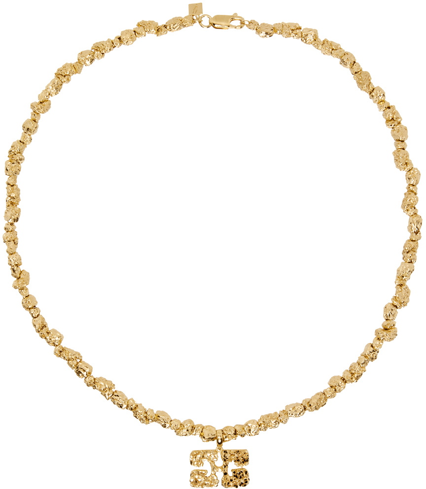 Veneda Carter SSENSE Exclusive Gold Ganni Edition Beaded Necklace