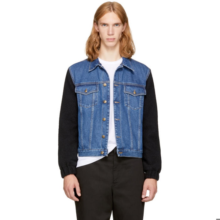 Photo: McQ Alexander McQueen Blue and Black Sophisticated Denim Jacket