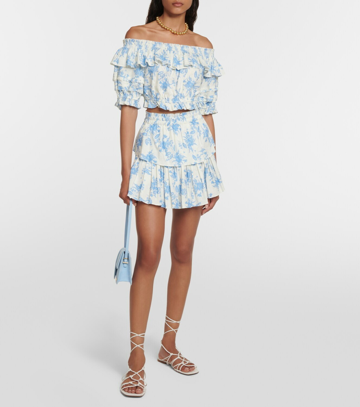 LoveShackFancy - Ruffle Mini Skirt - Apple Blossom main image 0