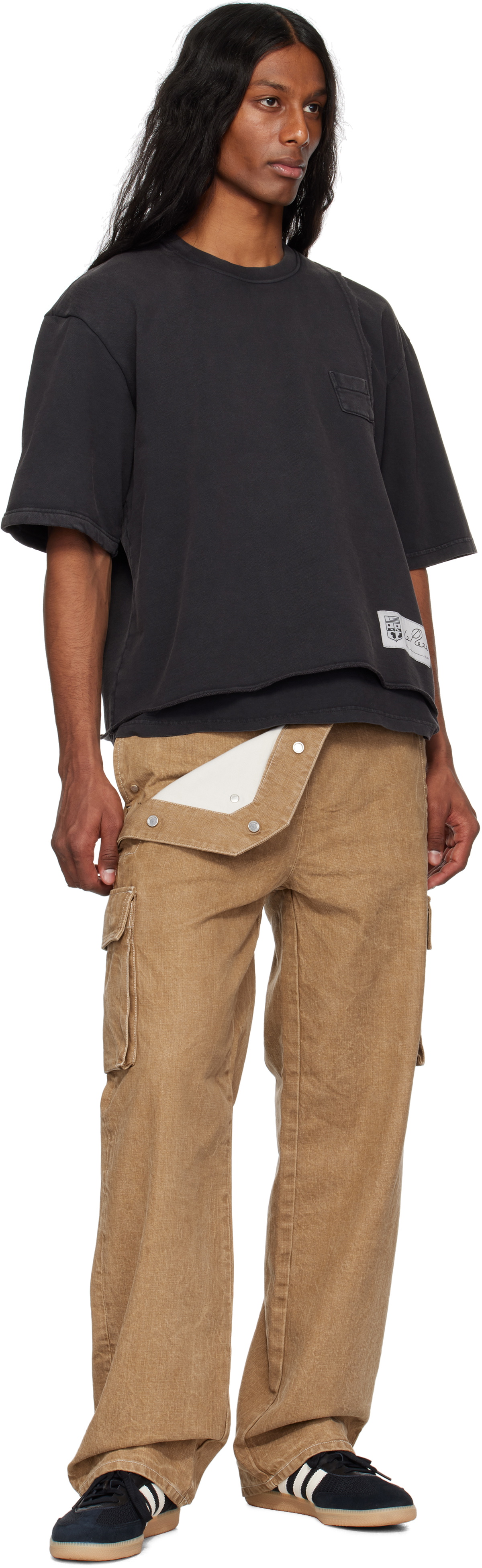 le PÈRE Black Torn T-shirt