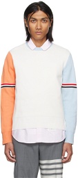 Thom Browne White Funmix Sweater