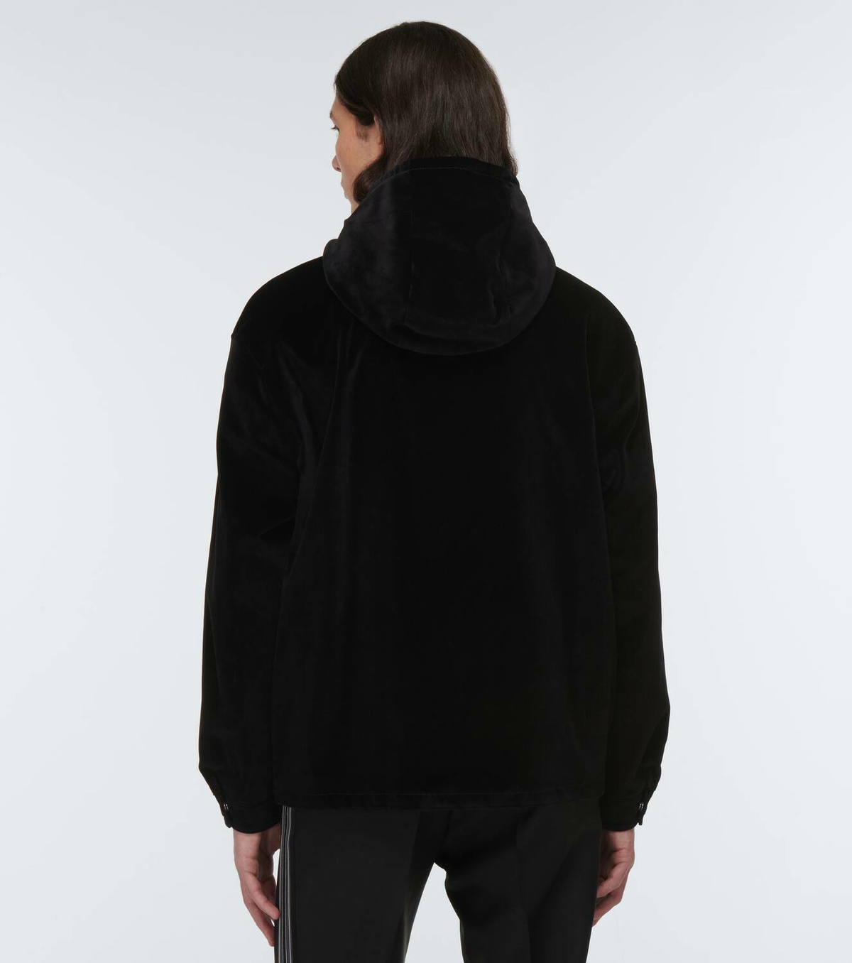 Prada Velour hooded sweatshirt